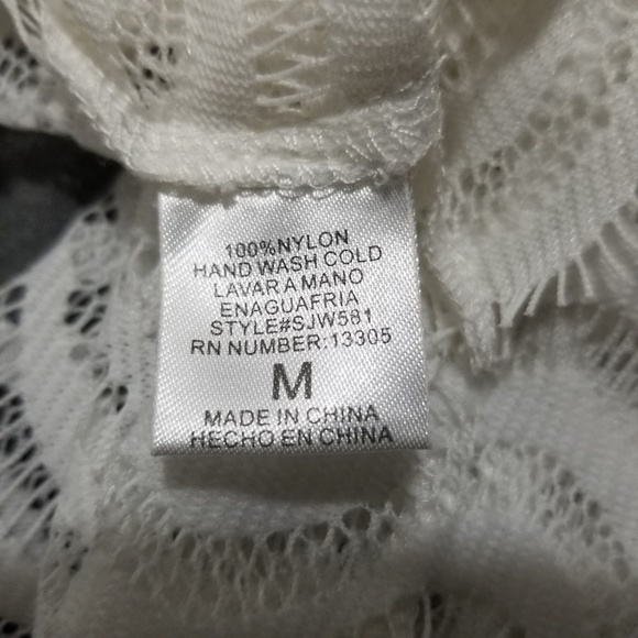 NWT Forever 21Semi Sheer Lace Crop Top - Picture 5 of 6